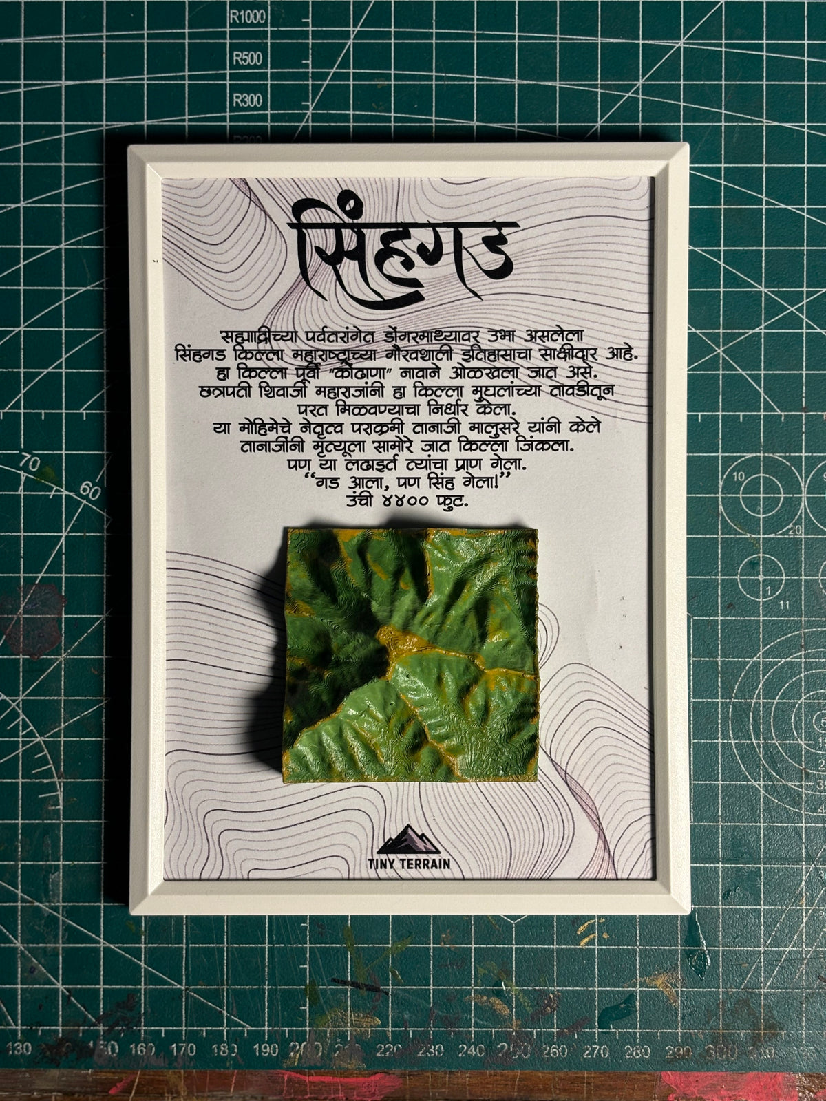 Sinhagad 3D Terrain Wall Art