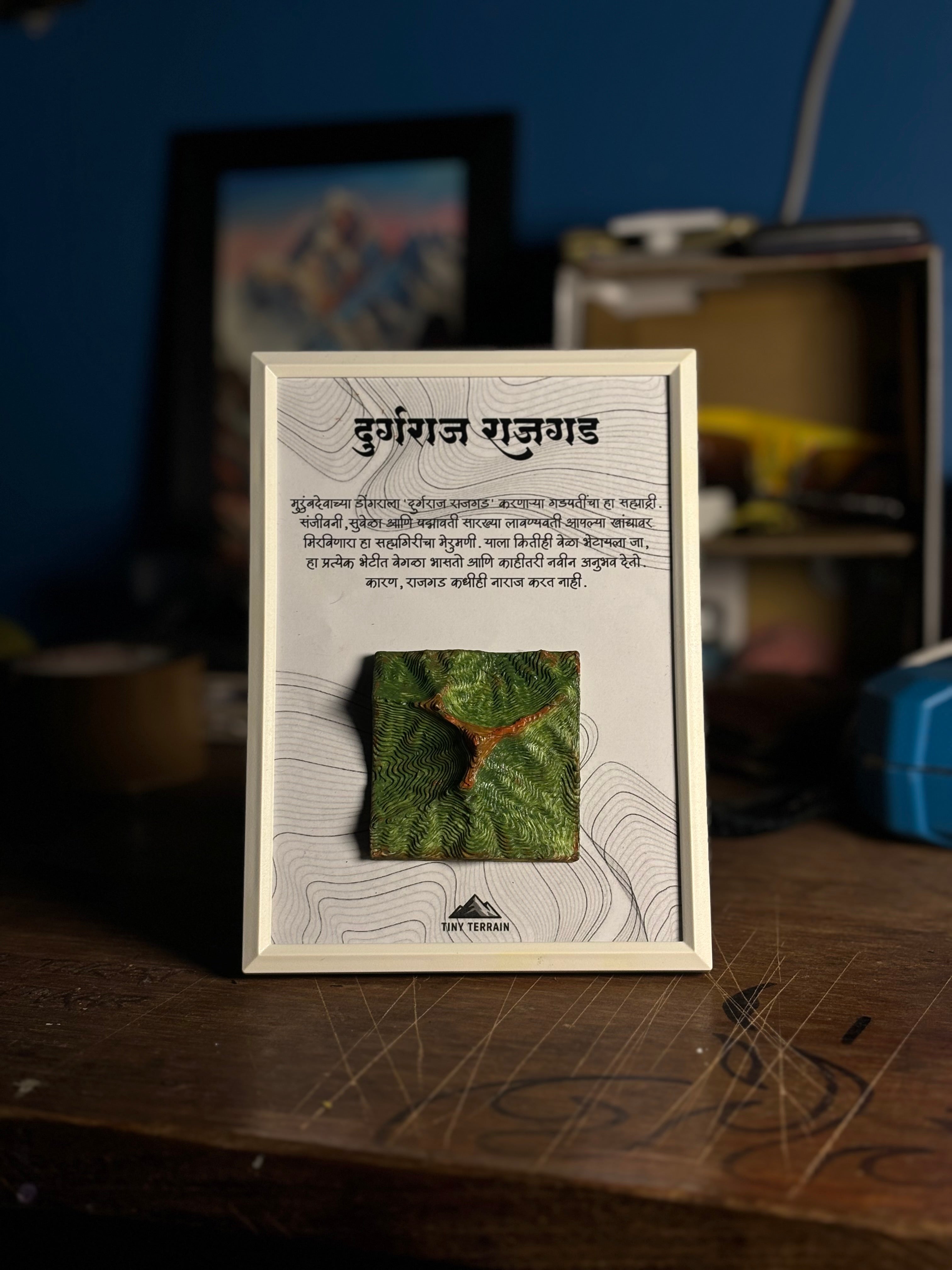 Rajgad 3D Terrain Wall Art